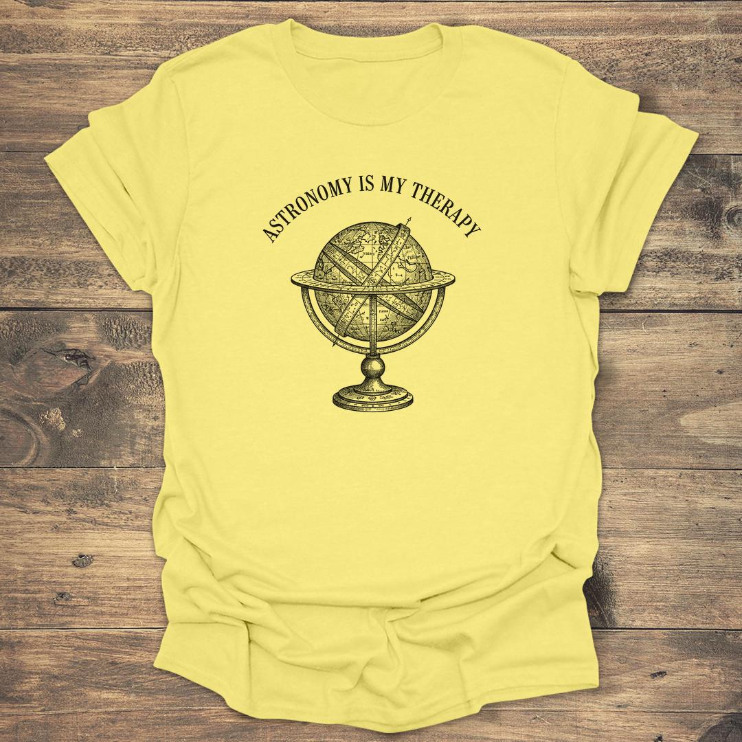 Astronomy Is My Therapy Vintage Armillary Globe - Cornsilk T-Shirt