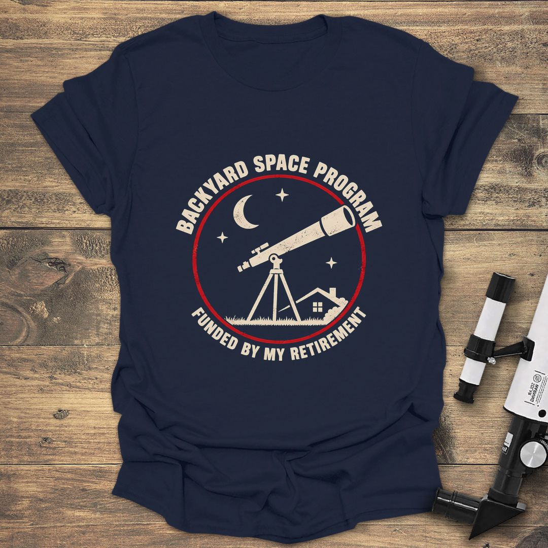 Backyard Space Program - Navy t-shirt