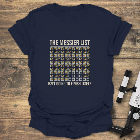 The Messier List Checklist - Navy T-Shirt
