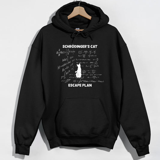 Schrödinger's Cat Escape Plan Hoodie - Black Hoodie