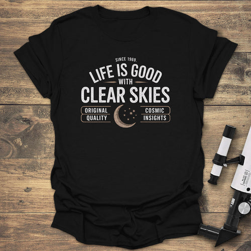 Clear Skies - Black T-Shirt