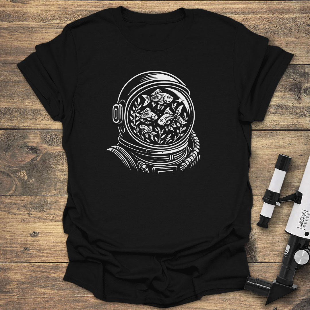 Astronaut Aquarium Helmet - Black T-Shirt