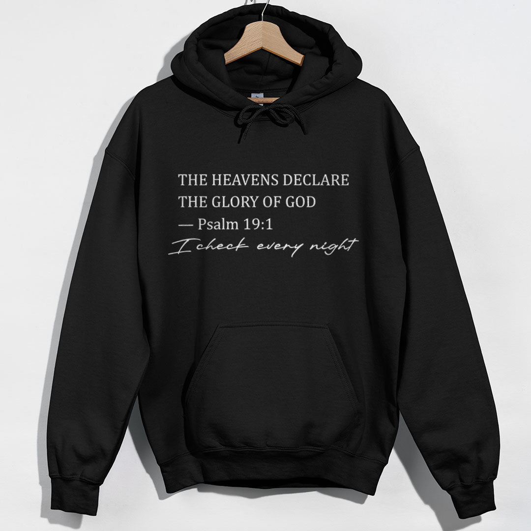 The Heavens Declare The Glory Of God Hoodie - Black Hoodie