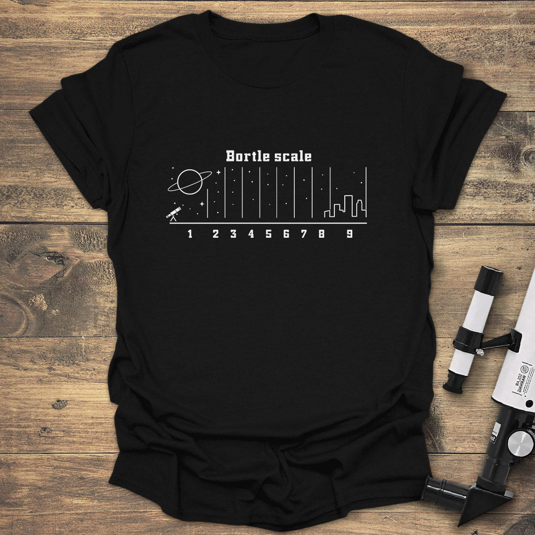 Minimalist Bortle Scale - Black T-Shirt