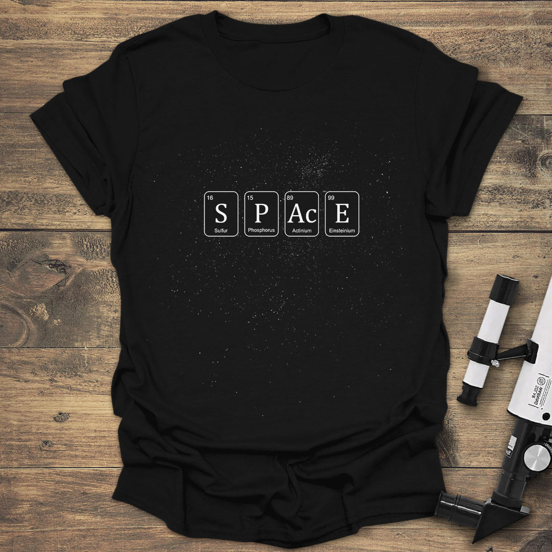 Periodic Table SPACE - Black T-Shirt