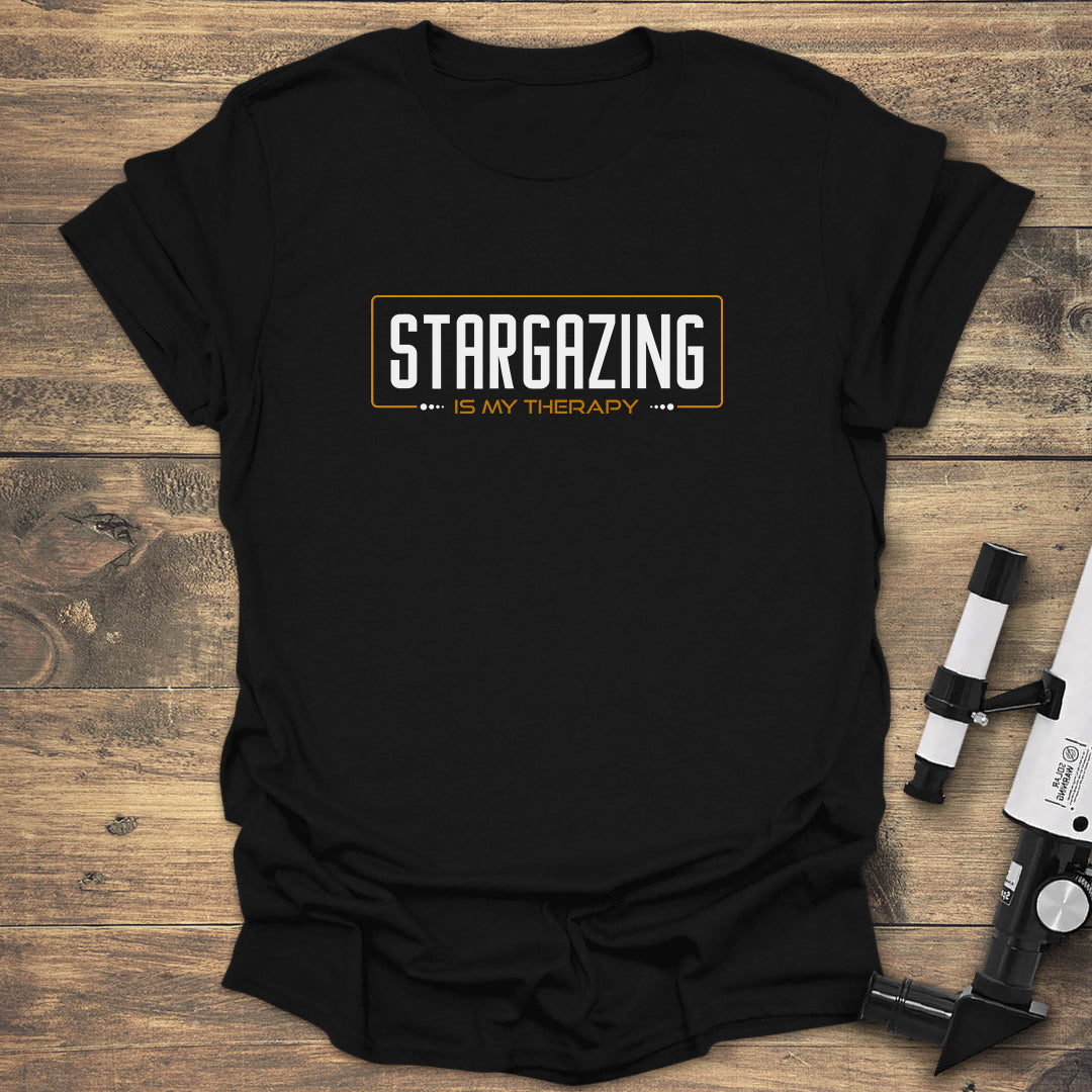 Stargazing Therapy - Black T-Shirt