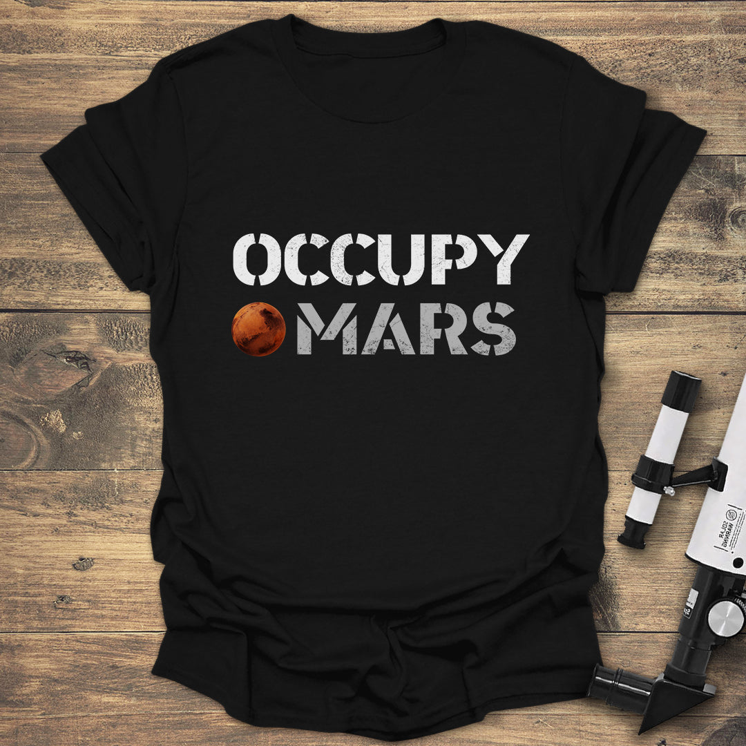 Occupy Mars - Black T-Shirt