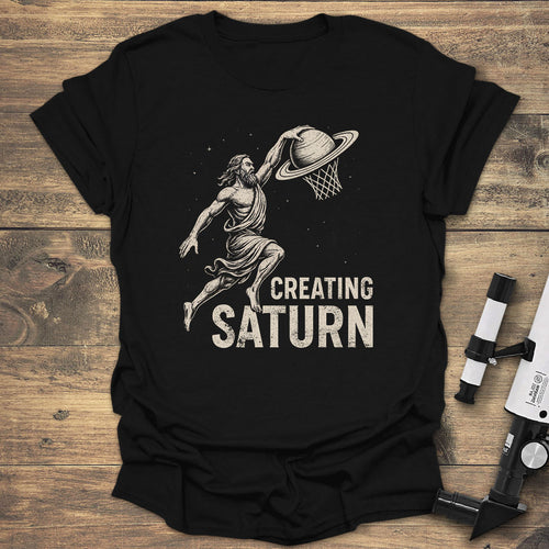 Creating Saturn - Black T-Shirt