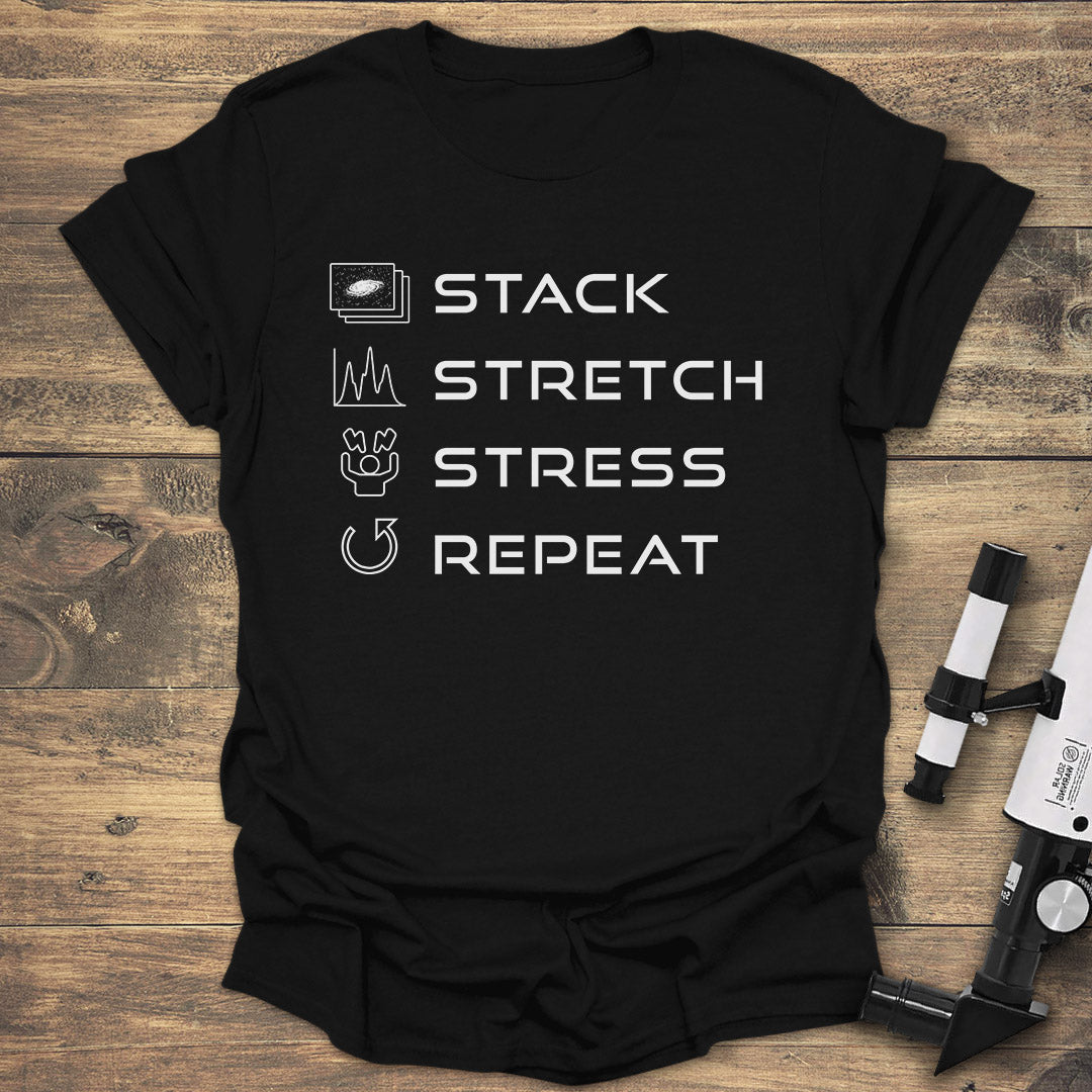 Stack Stretch Stress - Black T-Shirt