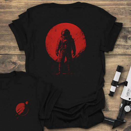 Red Moon Astronaut Back Print