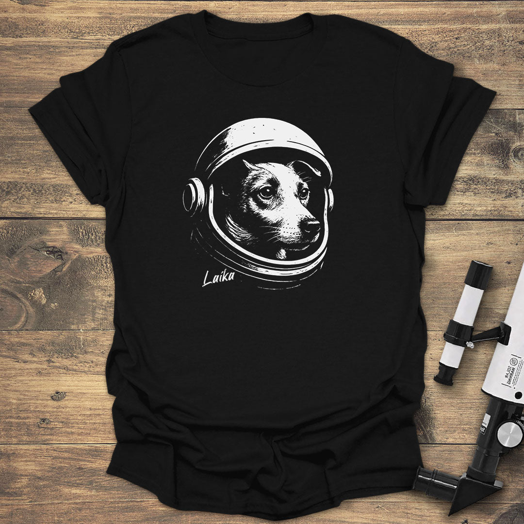 Laika the Space Dog - Black T-Shirt