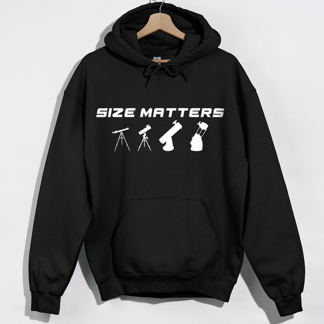 Size Matters Telescope Hoodie - Black Hoodie