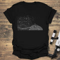 Bortle Scale Line Art - Black T-Shirt