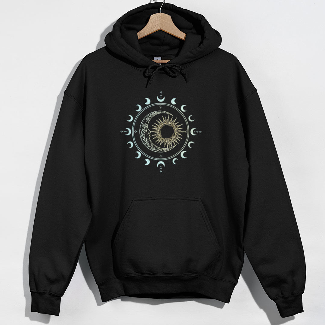 Celestial Sun and Moon Hoodie - Black Hoodie