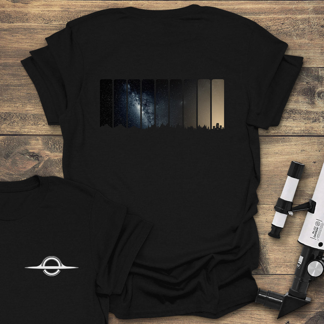Bortle Scale Black Hole - Black T-Shirt