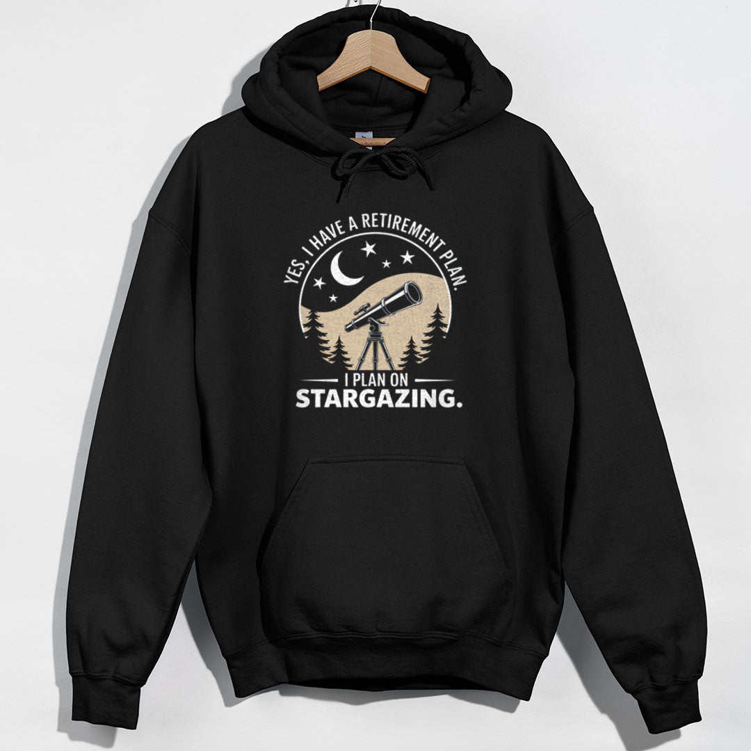 I Plan on Stargazing Hoodie - Black Hoodie