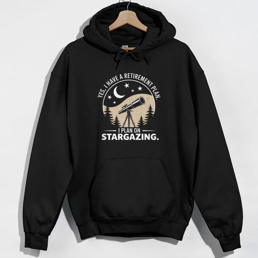 I Plan on Stargazing Hoodie - Black Hoodie