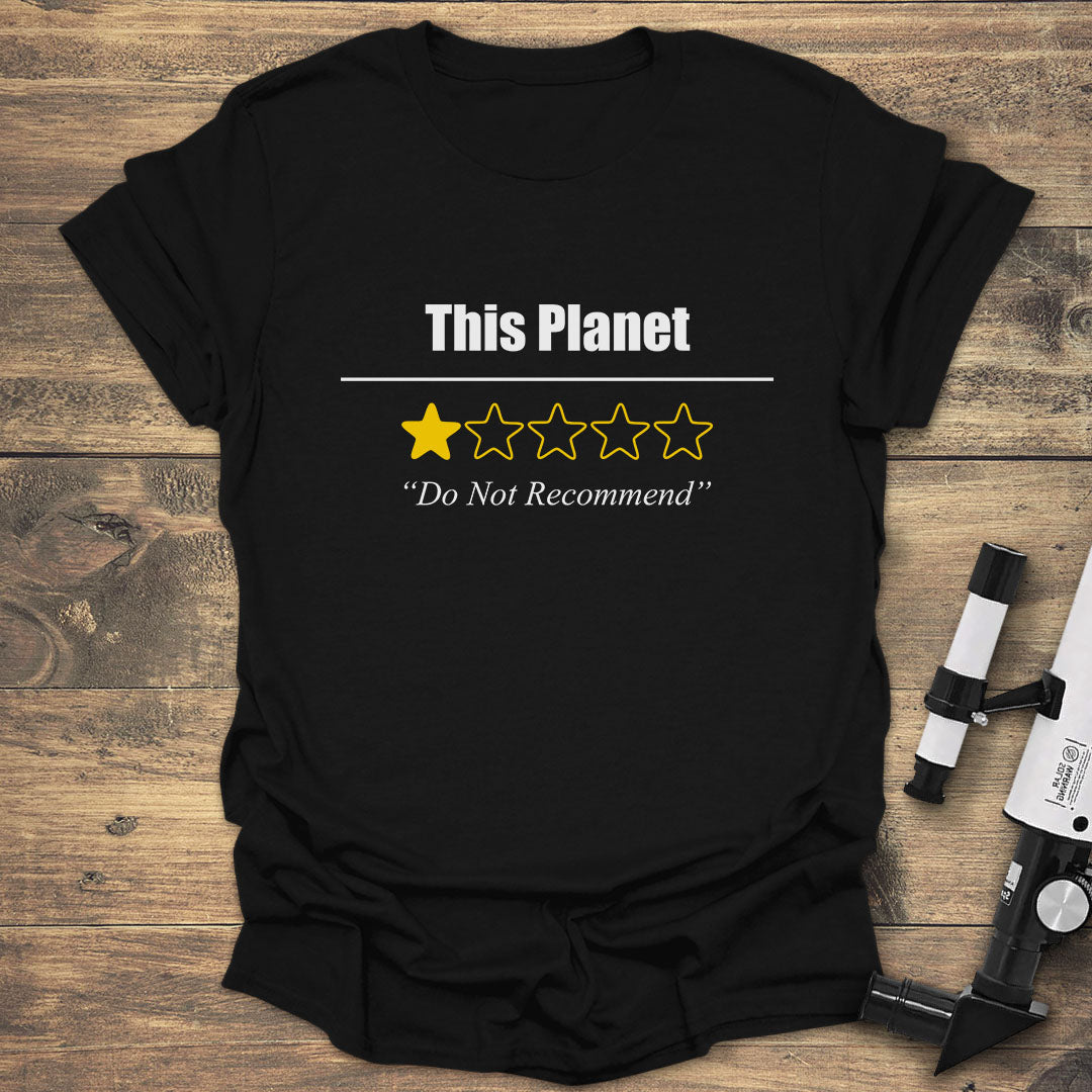 This Planet 1-Star - Black T-Shirt