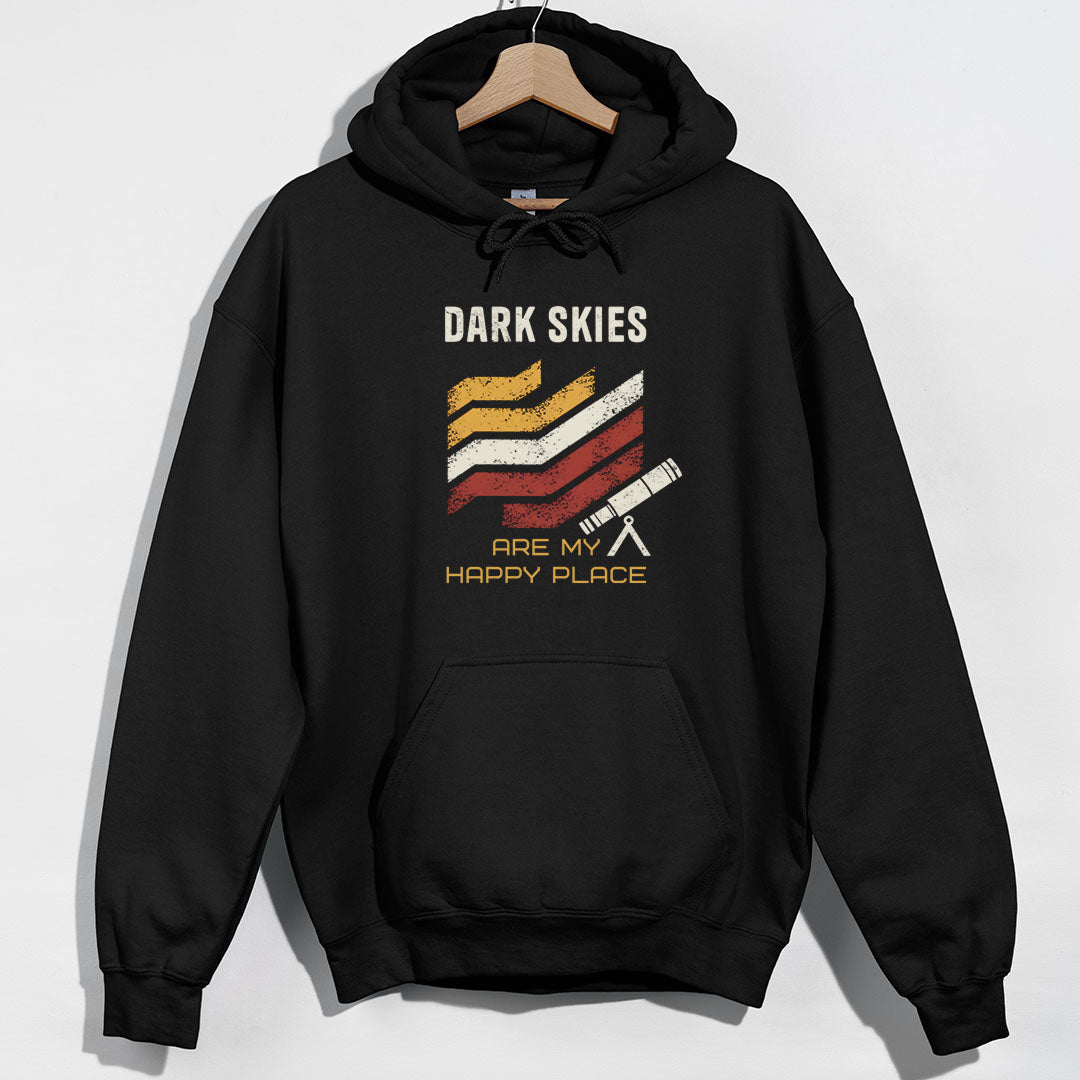 Dark Skies Happy Place Hoodie - Black Hoodie