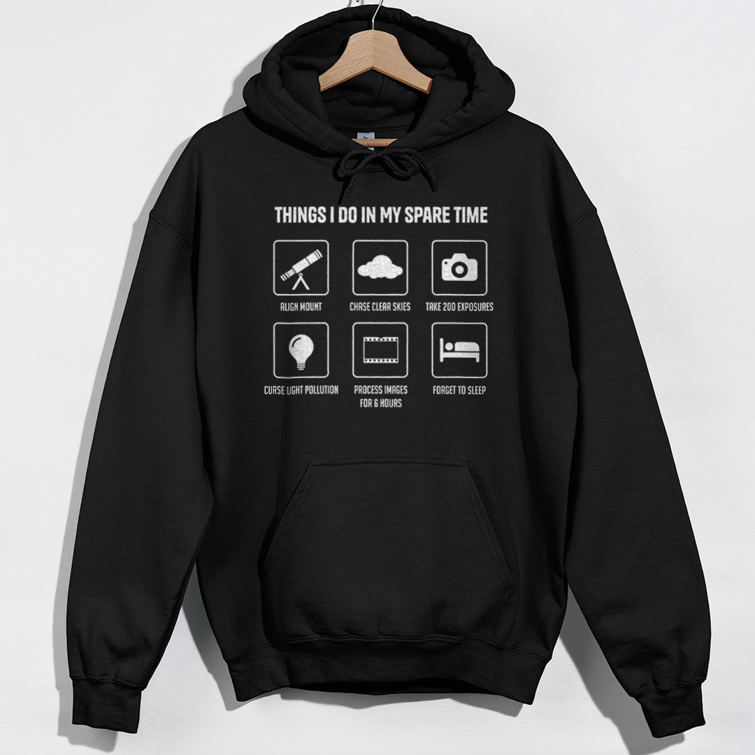 Astrophotography Spare Time Hoodie - Black Hoodie
