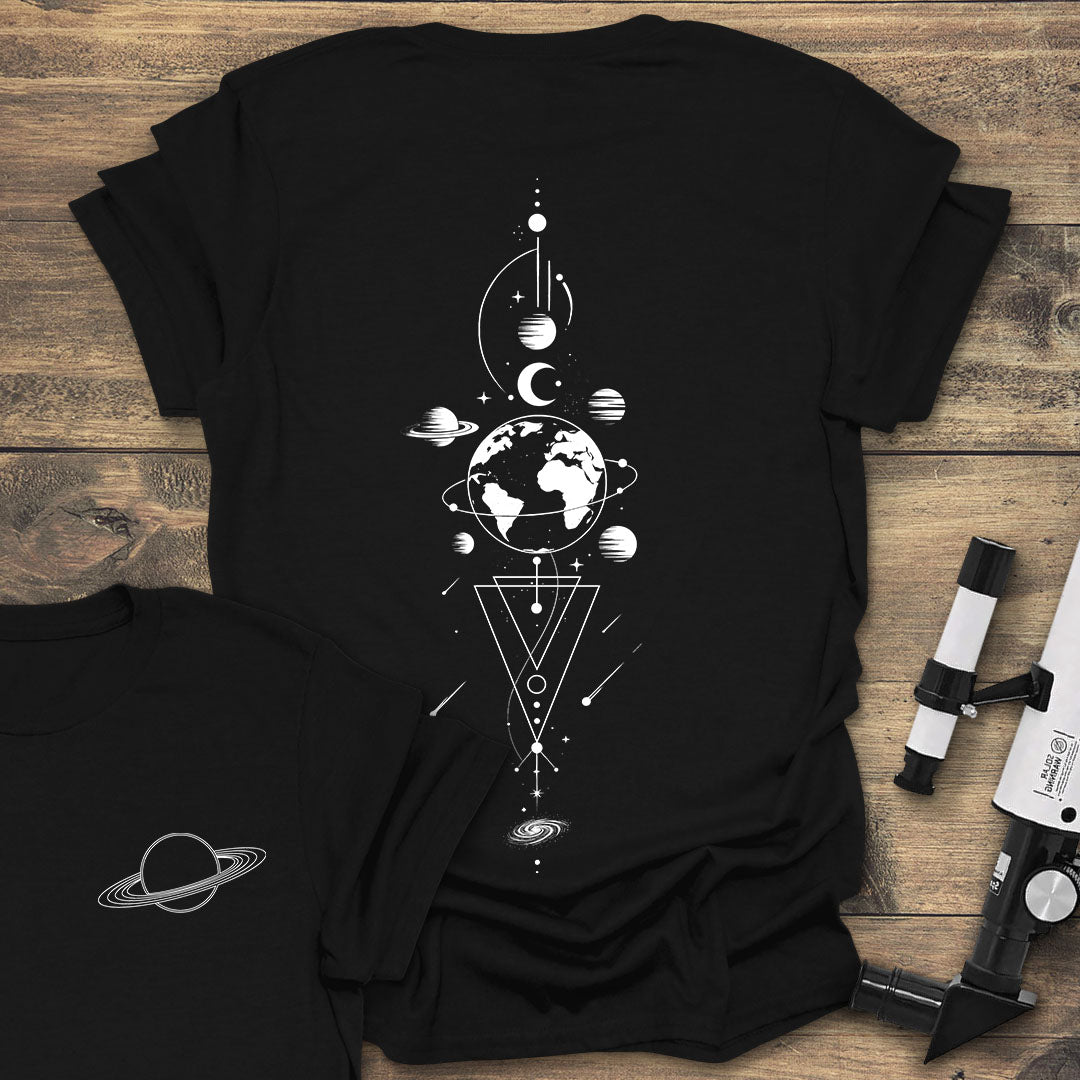 Geometric Earth Back Print