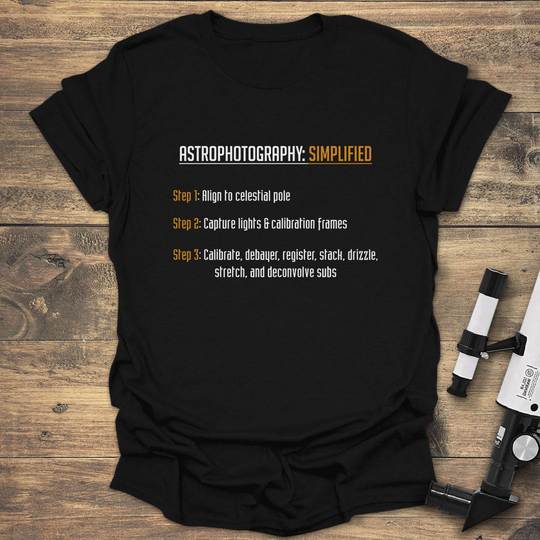 Astrophotography Simplified - Black T-Shirt