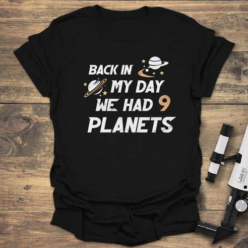 9 Planets - Black T-Shirt