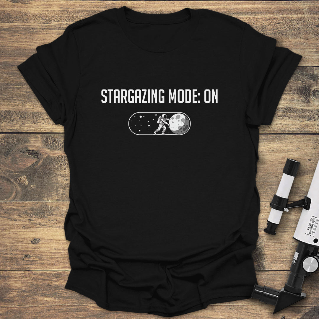 Stargazing Mode - Black T-Shirt