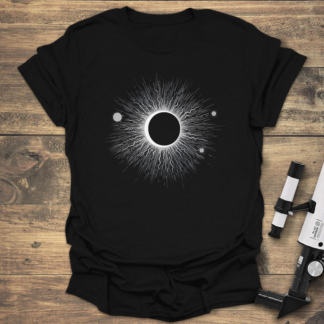 Solar Eclipse Burst - Black T-Shirt