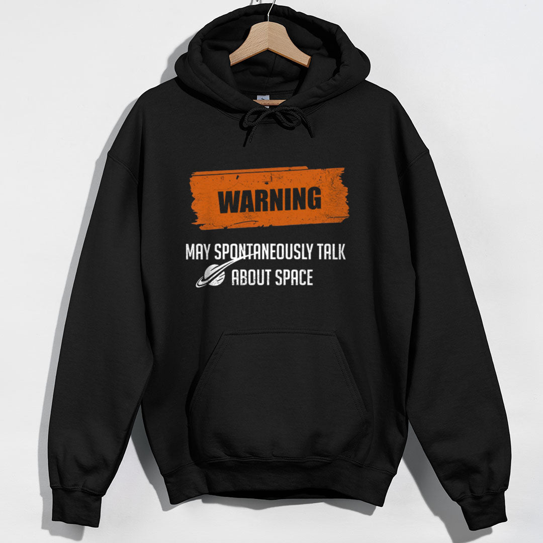 Warning: Spontaneous Space Talks Hoodie - Black Hoodie