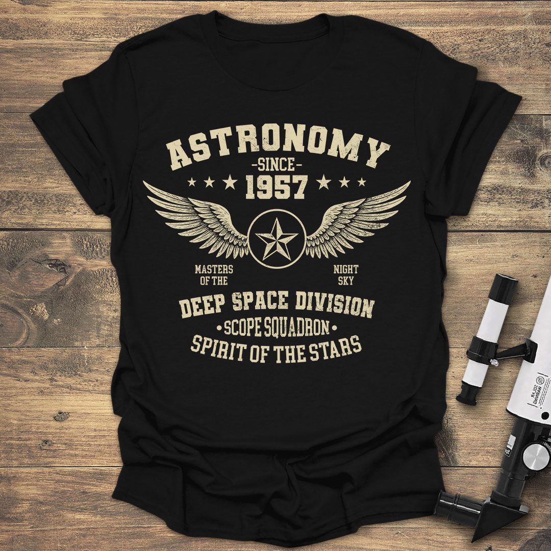 Astronomy Since 1957 - Black T-Shirt