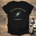 He Counts The Stars - Black T-Shirt