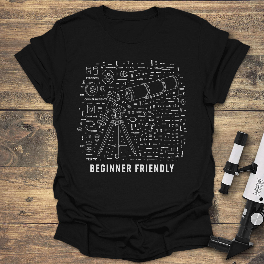 Beginner Friendly Assembly - Black T-Shirt
