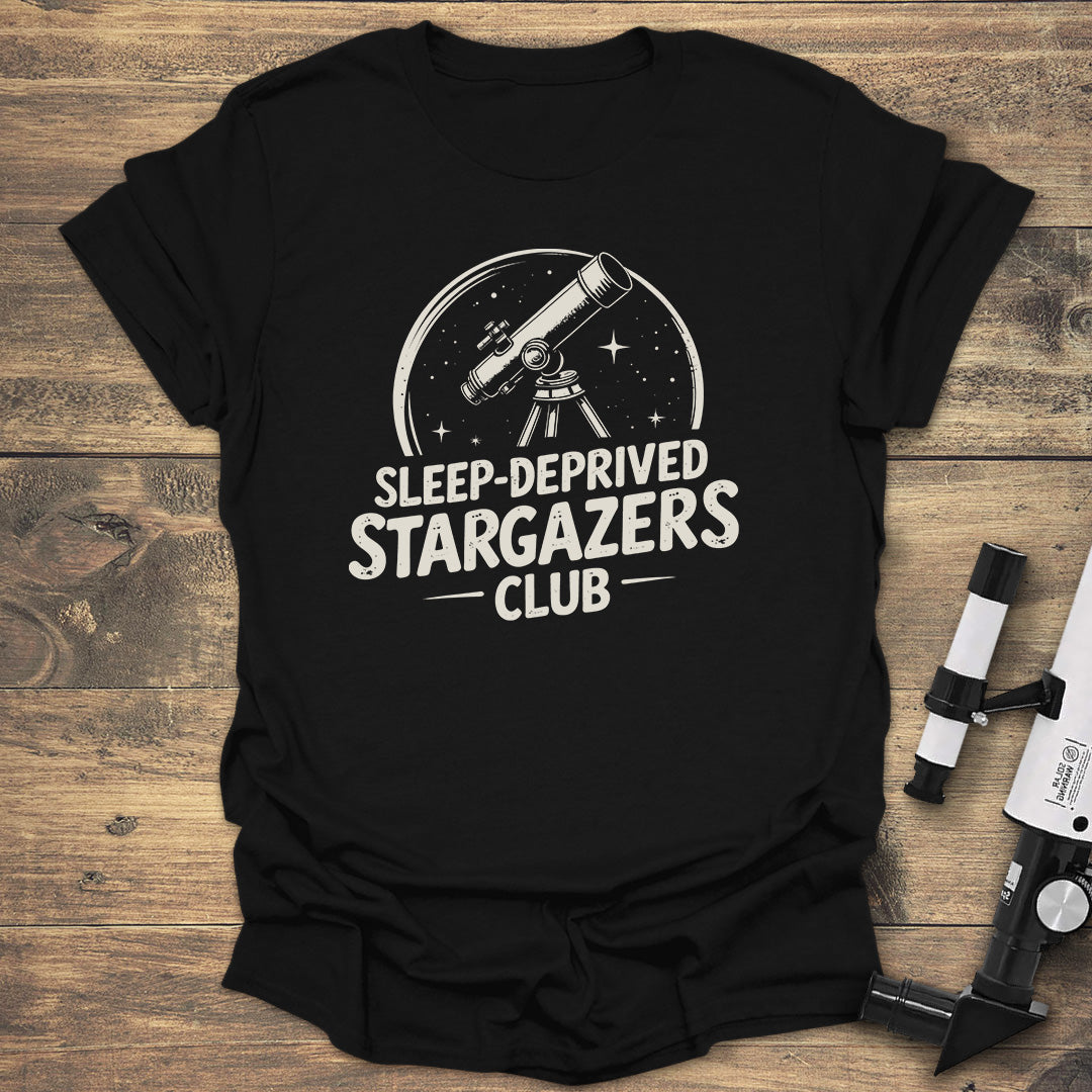 Sleep-Deprived Stargazers - Black T-Shirt