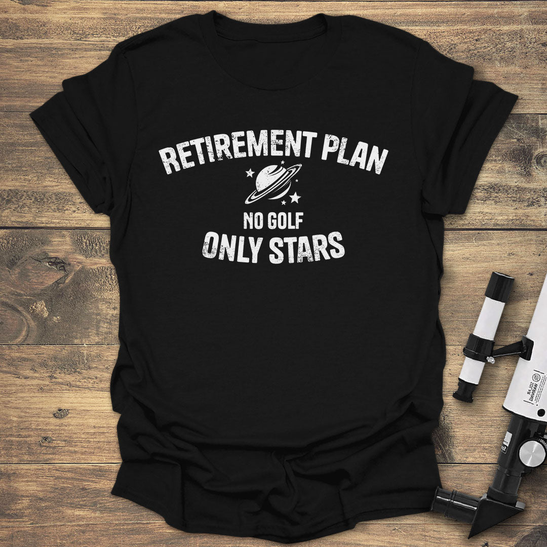 Retirement Plan No Golf - Black T-Shirt