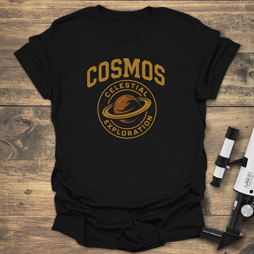 Cosmos Celestial Exploration - Black T-Shirt