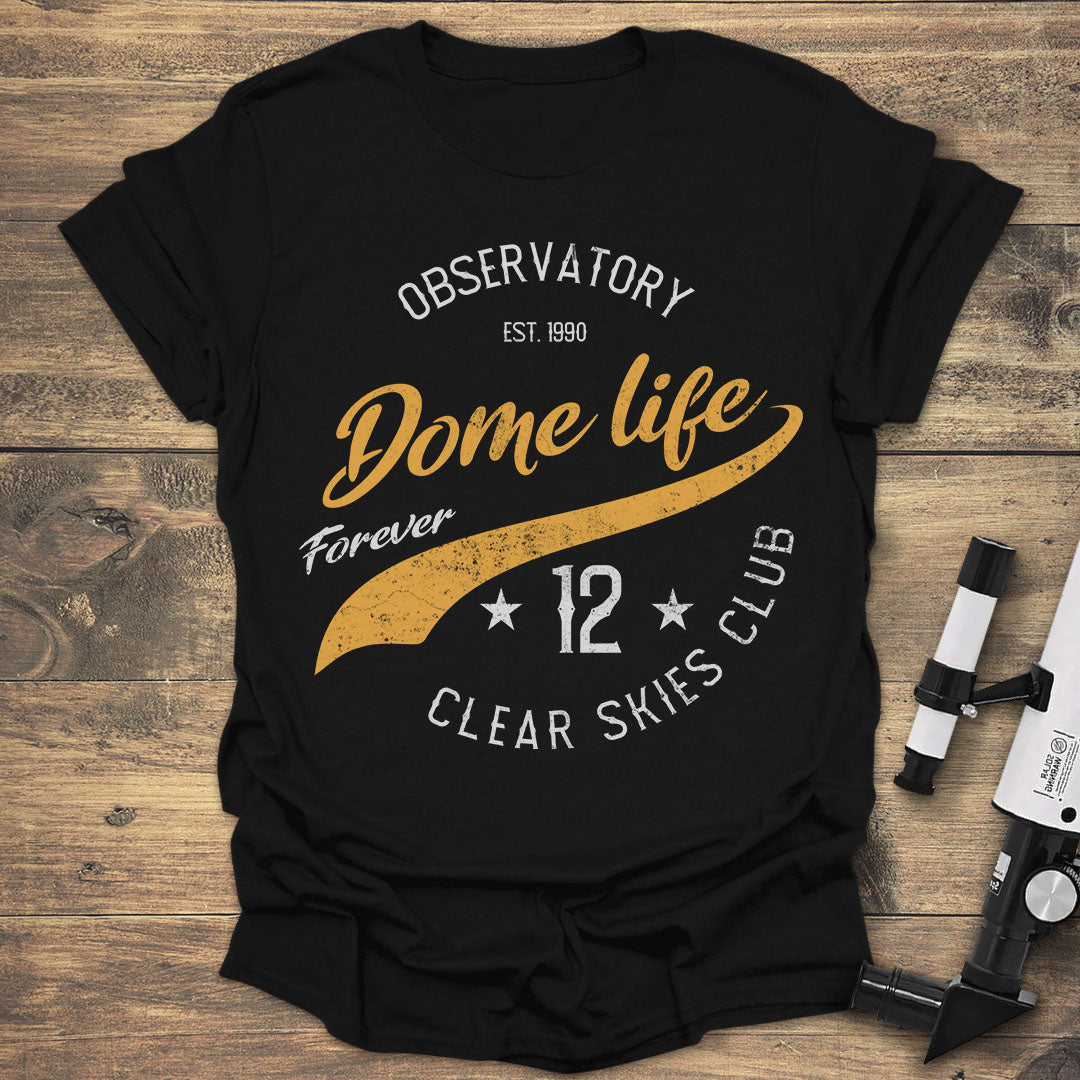 Observatory Dome Life - Black T-Shirt