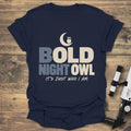 Bold Night Owl - Navy t-shirt