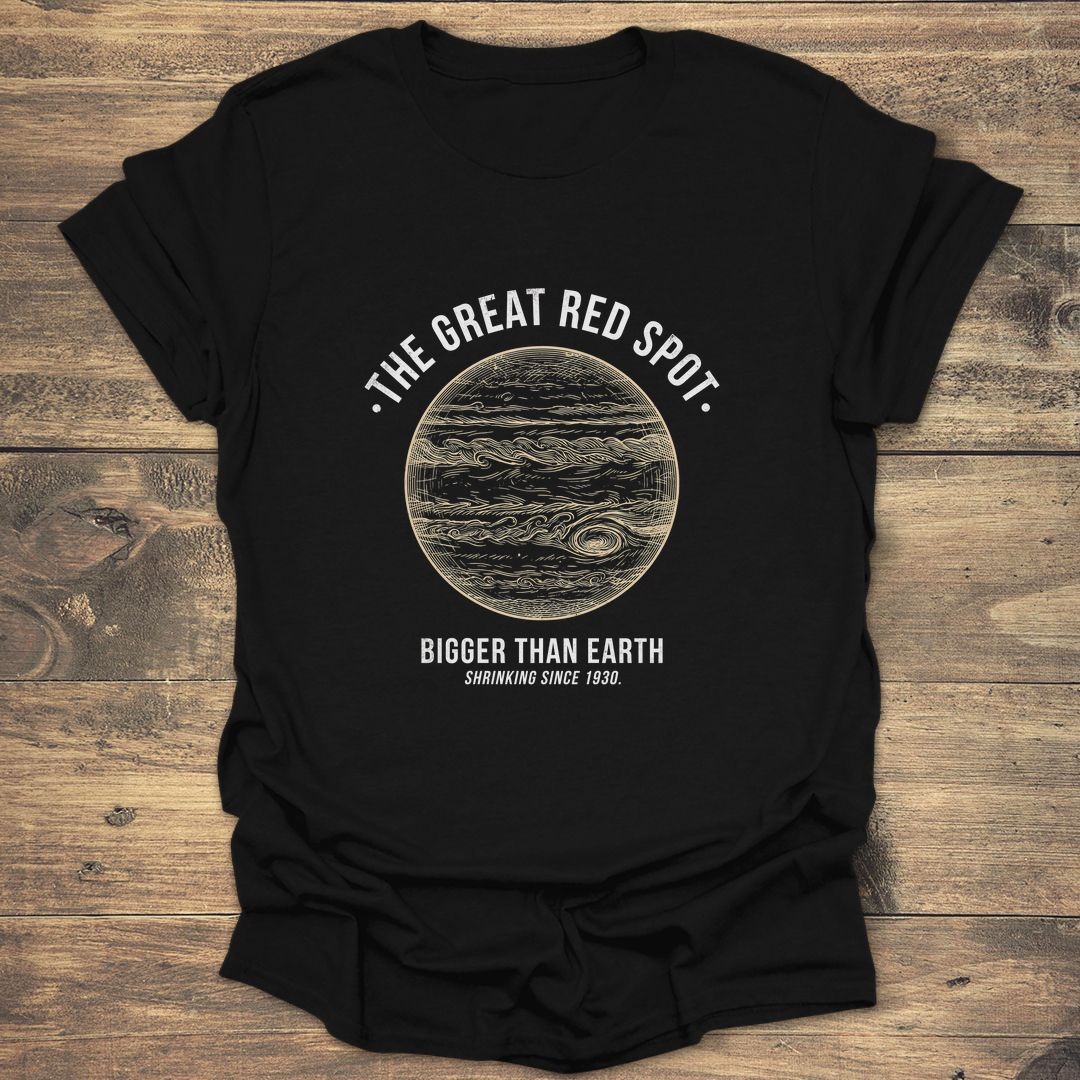 The Great Red Spot Jupiter Vintage - Black T-Shirt