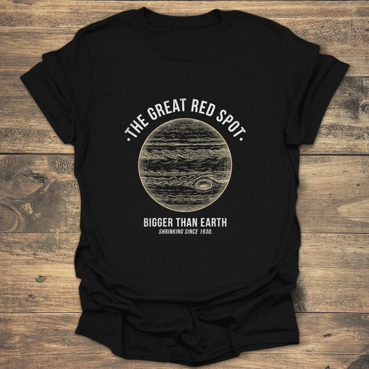 The Great Red Spot Jupiter Vintage - Black T-Shirt