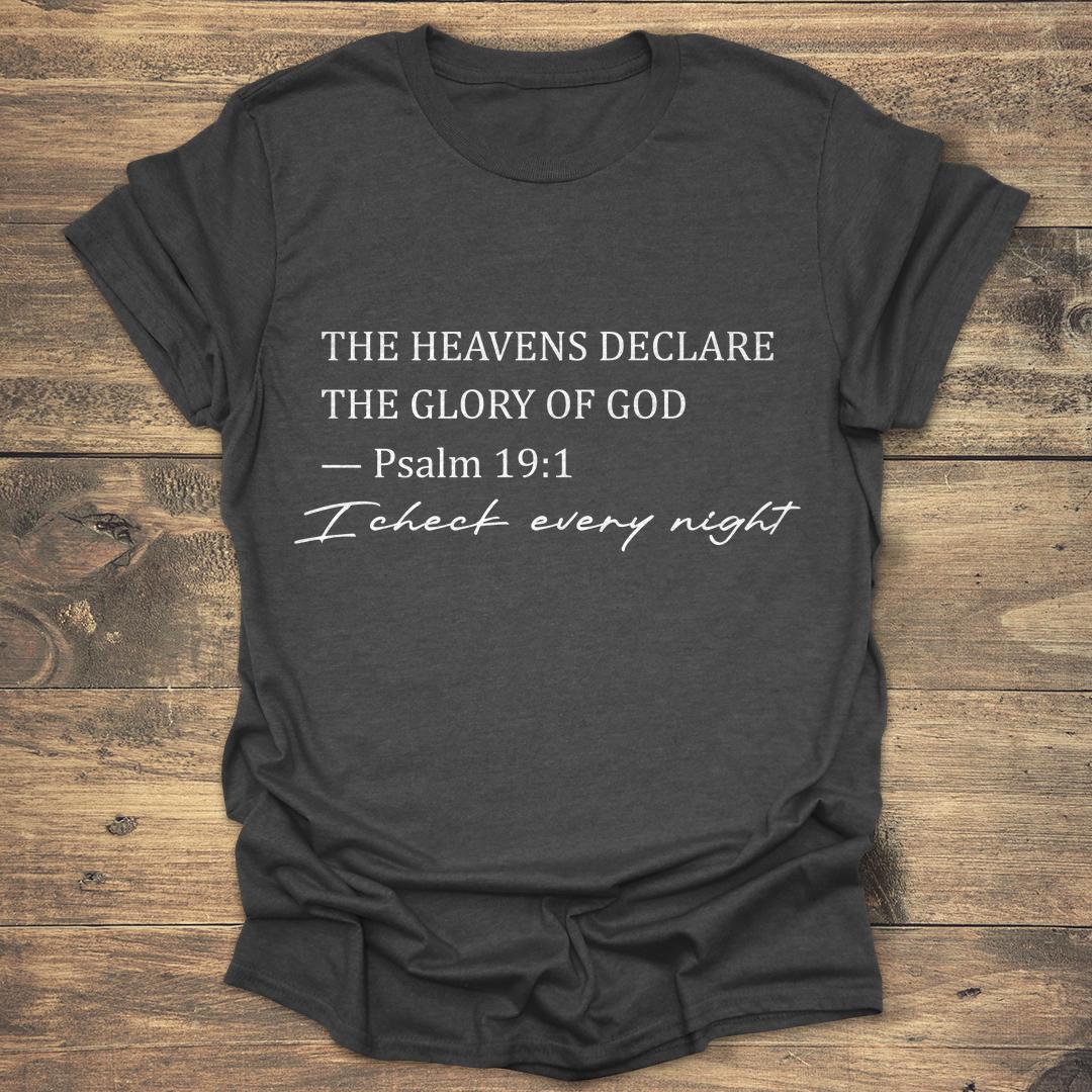 The Heavens Declare The Glory Of God - Dark heather T-Shirt