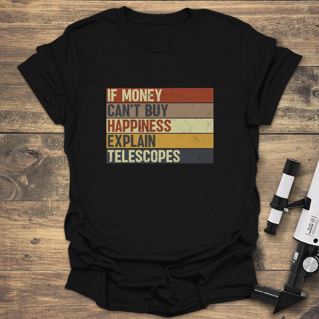 Money Cant Buy Happiness - Black T-Shirt