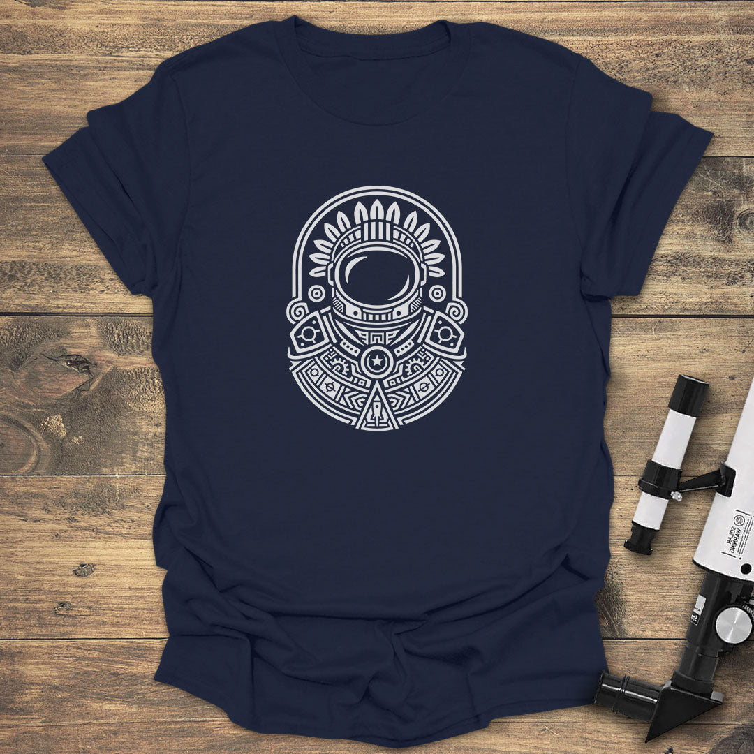 Aaztec astronaut - Navy T-Shirt