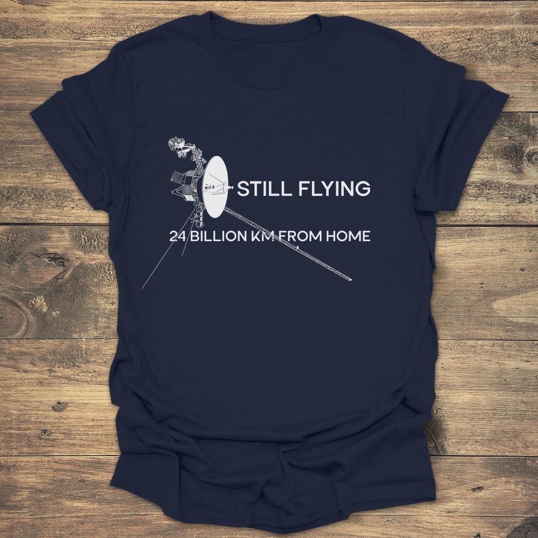 Still Flying 24 Billion KM - Navy T-Shirt