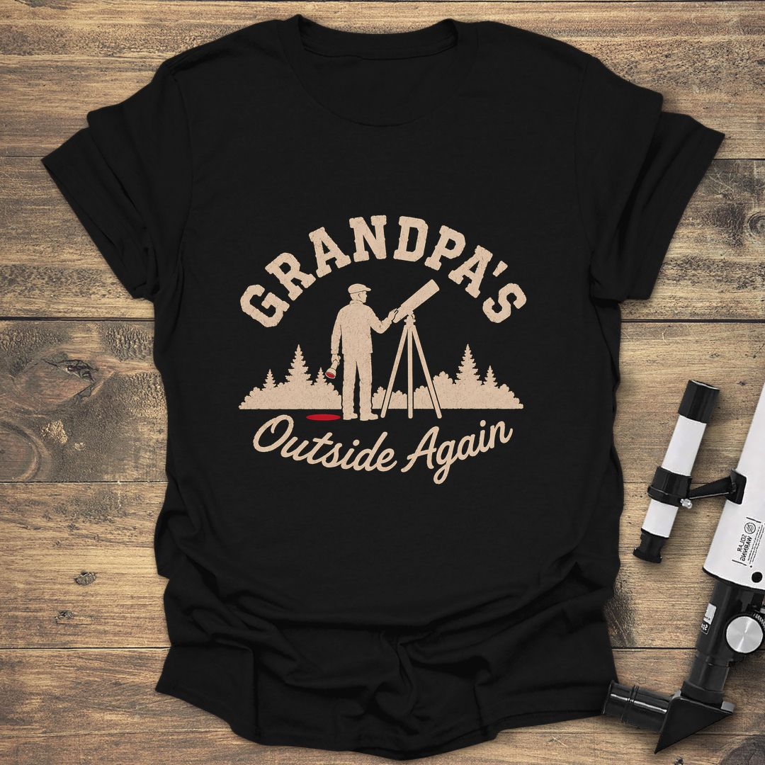 Grandpa's Outside Again - Black t-shirt