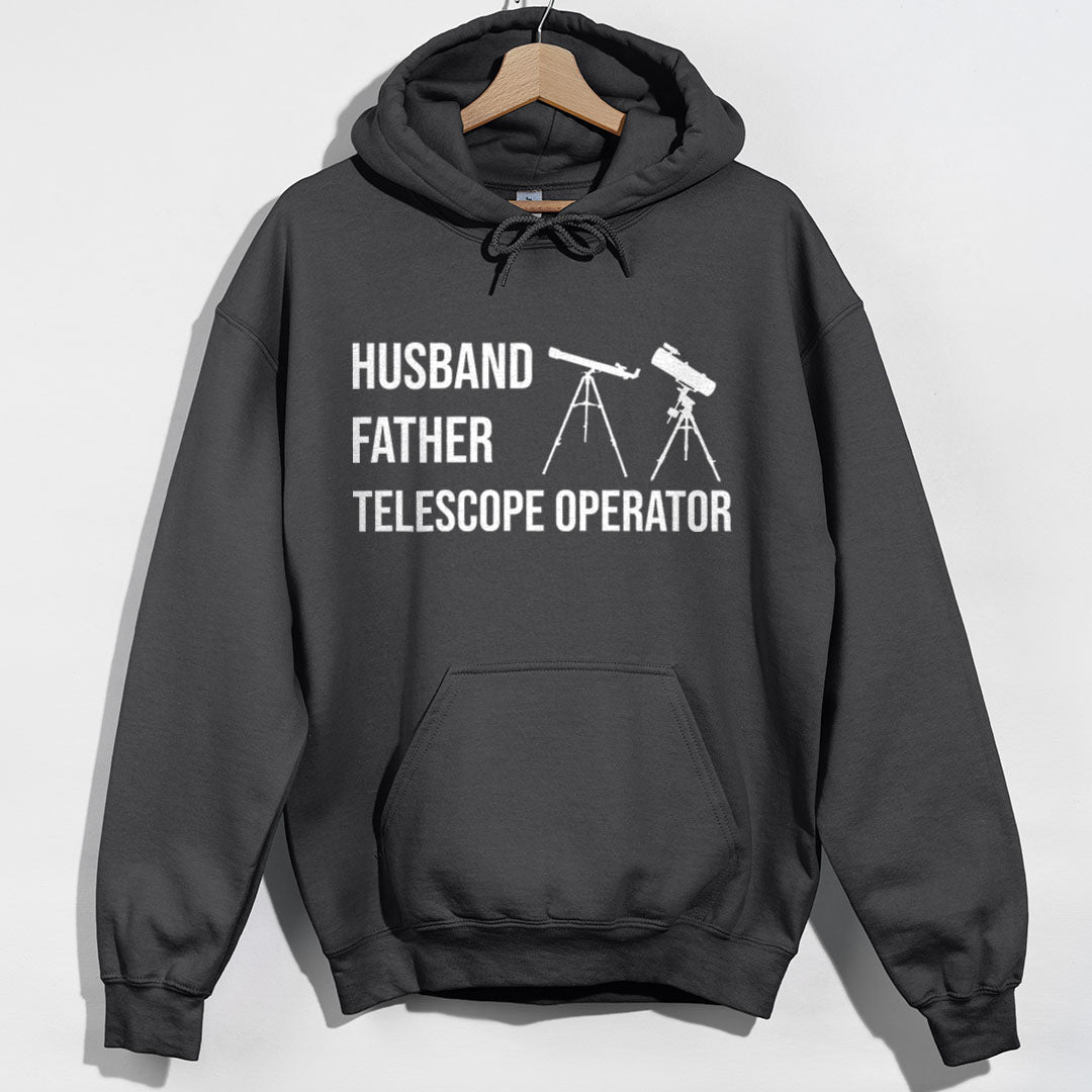 Husband Father Telescope Operator Hoodie - Charcoal Hoodie