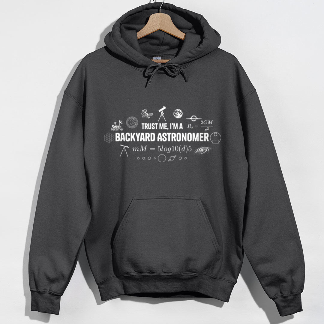 Trust Me Backyard Astronomer Hoodie - Charcoal Hoodie