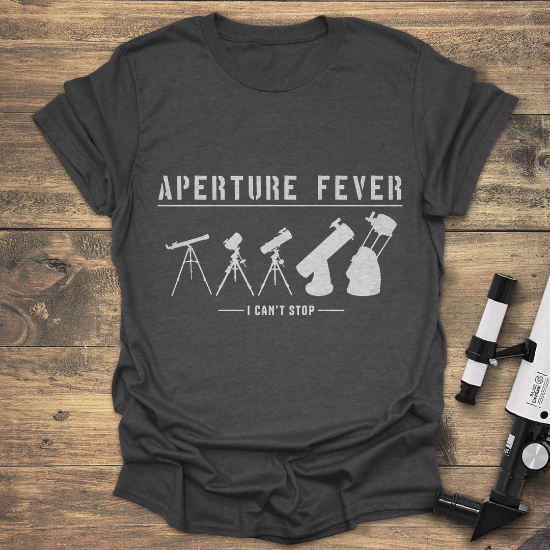Aperture Fever I Can't Stop - Dark Heather t-shirt