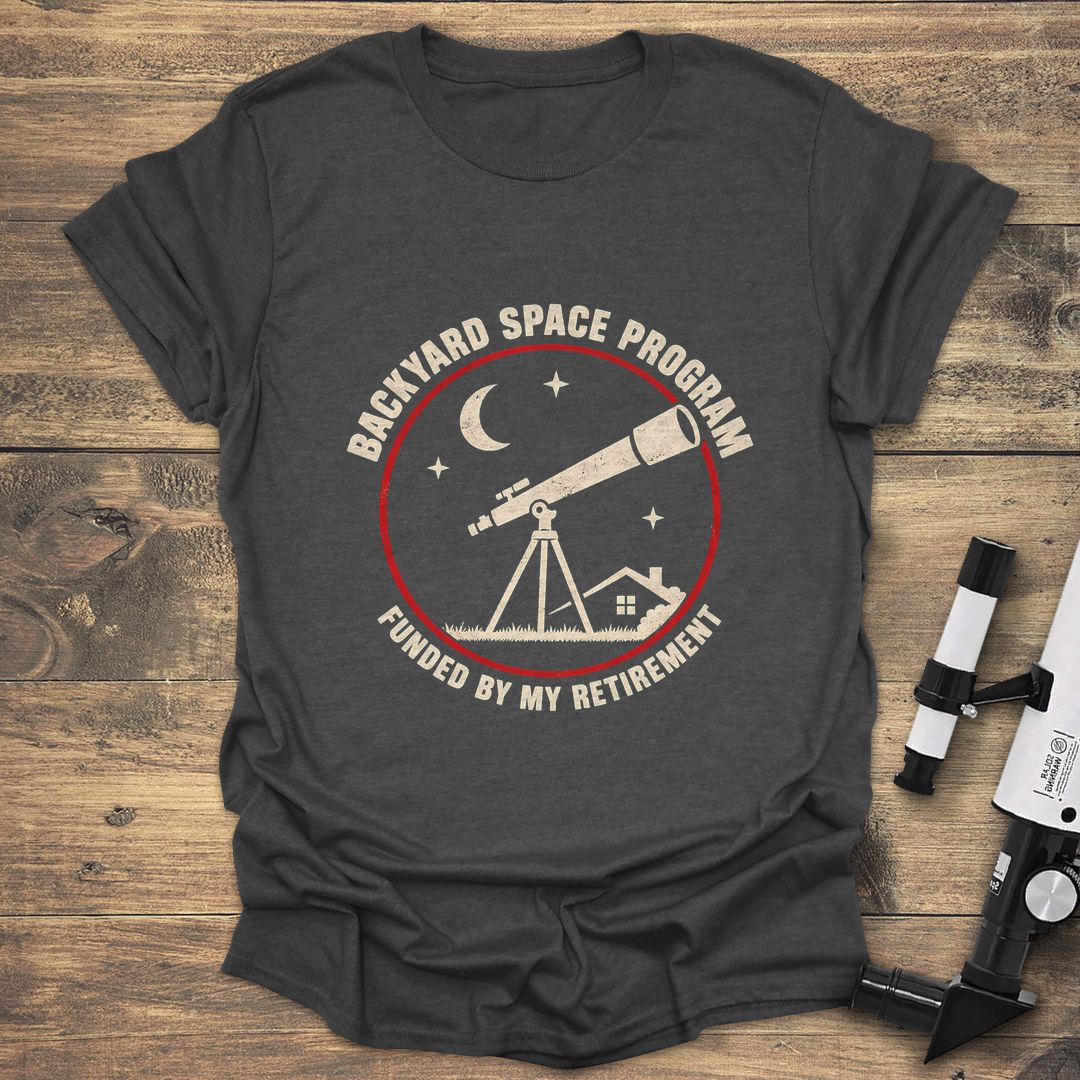 Backyard Space Program - Dark Heather t-shirt