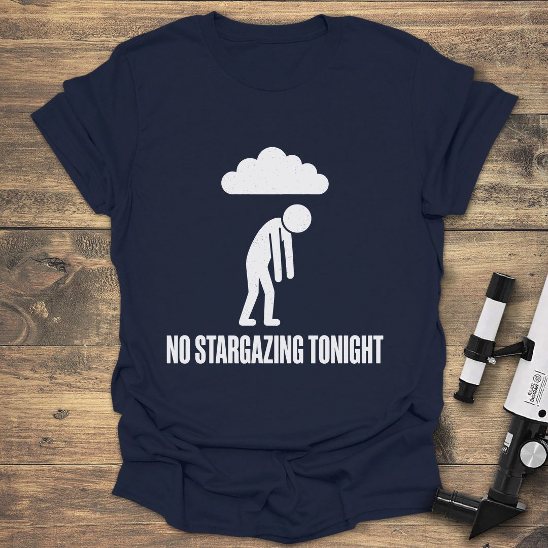 No Stargazing Tonight - Navy t-shirt